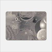 Warren Reed Abstract Moon Shapes Place Mat Multicolour, Black, Grey