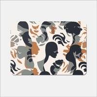 Warren Reed Abstract Silhouette Place Mat Brown, Black, Multicolour