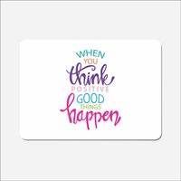 Warren Reed You Positive Good Things Happen Place Mat Pink, Blue