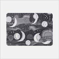 Warren Reed Abstract Moon Sun Place Mat Grey