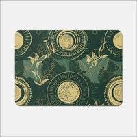 Warren Reed Abstract Gold Moon Place Mat Green
