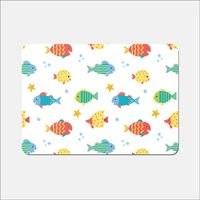 Warren Reed Swimming Fish Place Mat Green, Multicolour, Blue