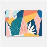 Warren Reed Modern Floral Pattern Place Mat Pink