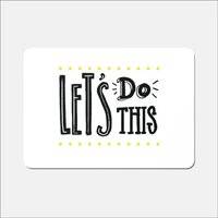 Warren Reed Let'S Do This Place Mat Black