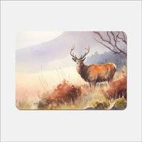 Warren Reed Stag Water Colour Place Mat Brown