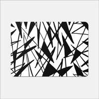 Warren Reed Brush Abstract Pattern Place Mat Grey, Purple, Multicolour