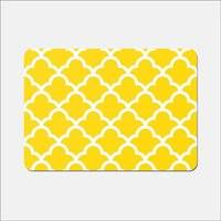 Warren Reed Geometric Quatrefoil Wave Place Mat Yellow, Multicolour