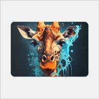 Warren Reed Giraffe Splashart Place Mat Multicolour, Black, Grey