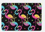 Warren Reed Vivid Flamingo Pattern Place Mat Black, Multicolour, Red