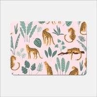 Warren Reed Hand Drawn Leopards Place Mat Pink