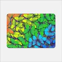 Warren Reed Multicoloured Butterflies Place Mat Green