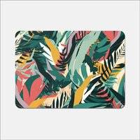 Warren Reed Coloured Tropical Leaves Place Mat Multicolour, Green