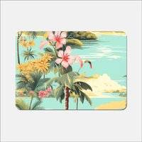 Warren Reed Palm Hibiscus Place Mat Green