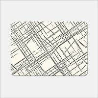 Warren Reed Monochrome Distressted Pattern Place Mat Grey