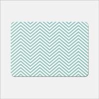 Warren Reed Geometric Chevron Place Mat Green, Red, Multicolour