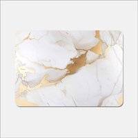 Warren Reed Marble Gold Place Mat White, Grey