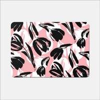 Warren Reed Nature Flower Motif In Color Place Mat Green, Black, Multicolour