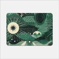 Warren Reed Abstract Moon Place Mat Green, Pink, Multicolour