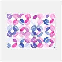 Warren Reed Interlocking Blue Shape Place Mat Pink