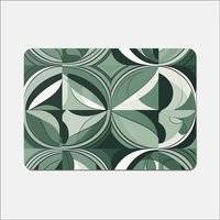 Warren Reed Geometric Place Mat Green, Orange, Multicolour