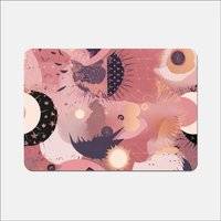 Warren Reed Abstract Red Pattern Place Mat Red, Pink, Multicolour
