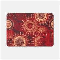 Warren Reed Abstract Moon Sun Place Mat Red