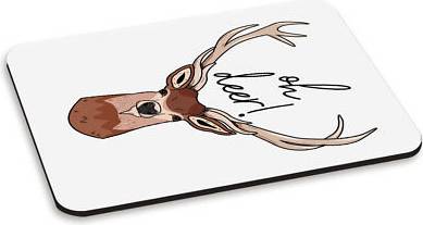 Gift Base Oh Deer PC Computer Mouse Mat Pad