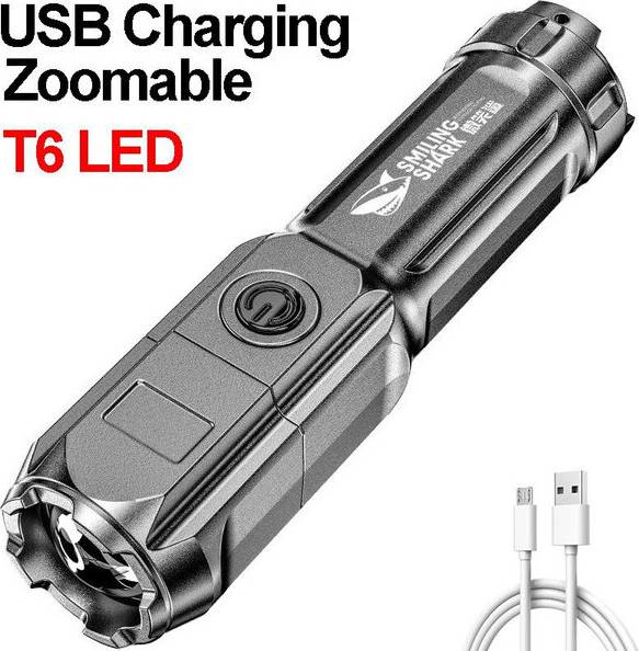 KELUOFU Led Flashlight Outdoor Portable Home Built-in Battery Rechargeable Multi-function Torch
