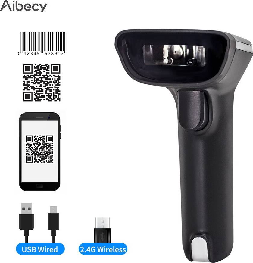 Aibecy Handheld Barcode Scanner 2.4G