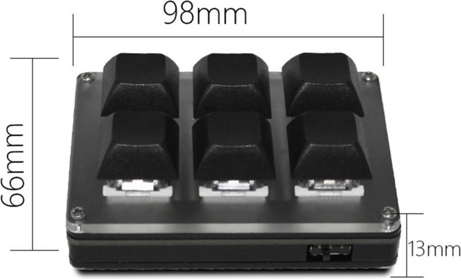 Spactz 6-Key Wireless Customizable Keyboard 2.4G USB Customization Hot-Swappable Keys