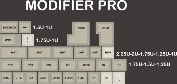 Modifier Pro DSA Dye-Sub Keycap Set - Beige