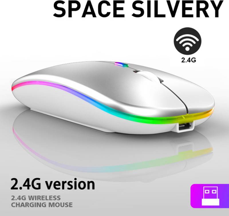 Trådlös Bluetooth Mus Usb Rgb