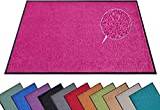Hanse Home Wash Clean Doormat 90cm W x 150cm L Raspberry Red Red