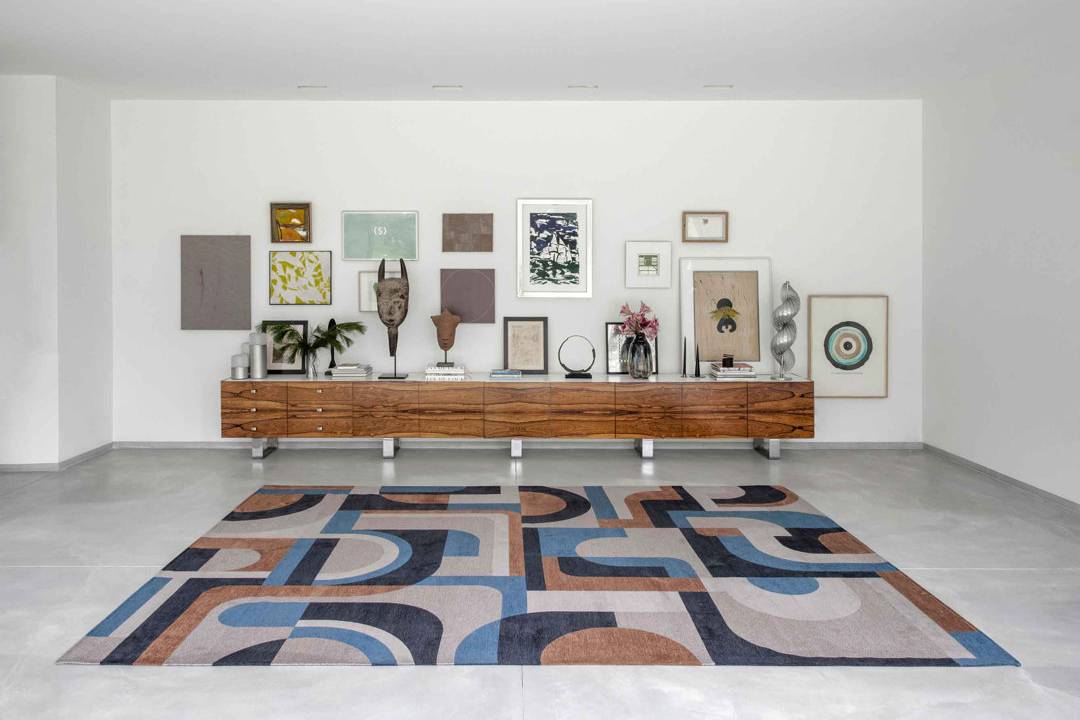 Louis de Poortere Module Rug Multicolour, Brown