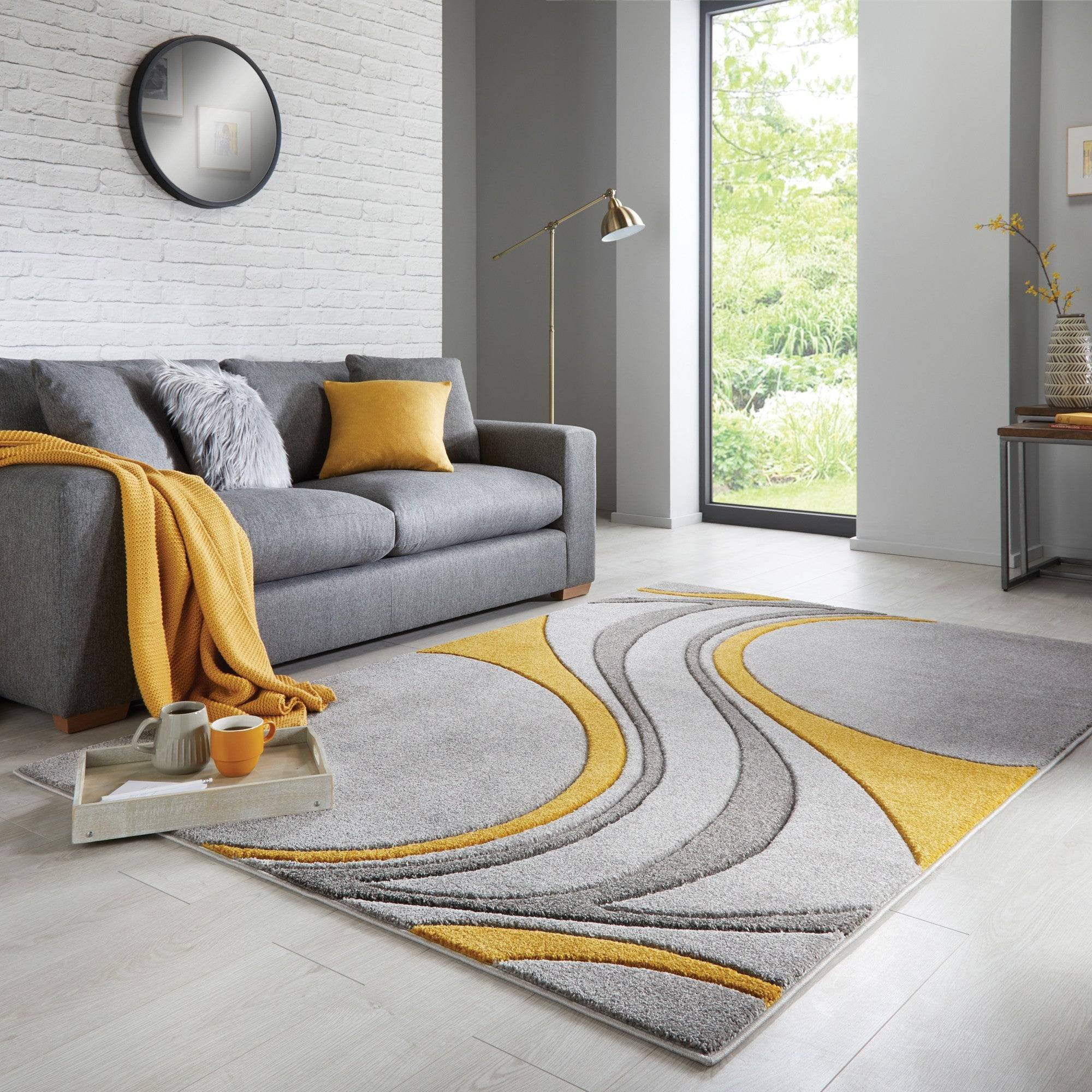 Dunelm Mirage Rug Ochre