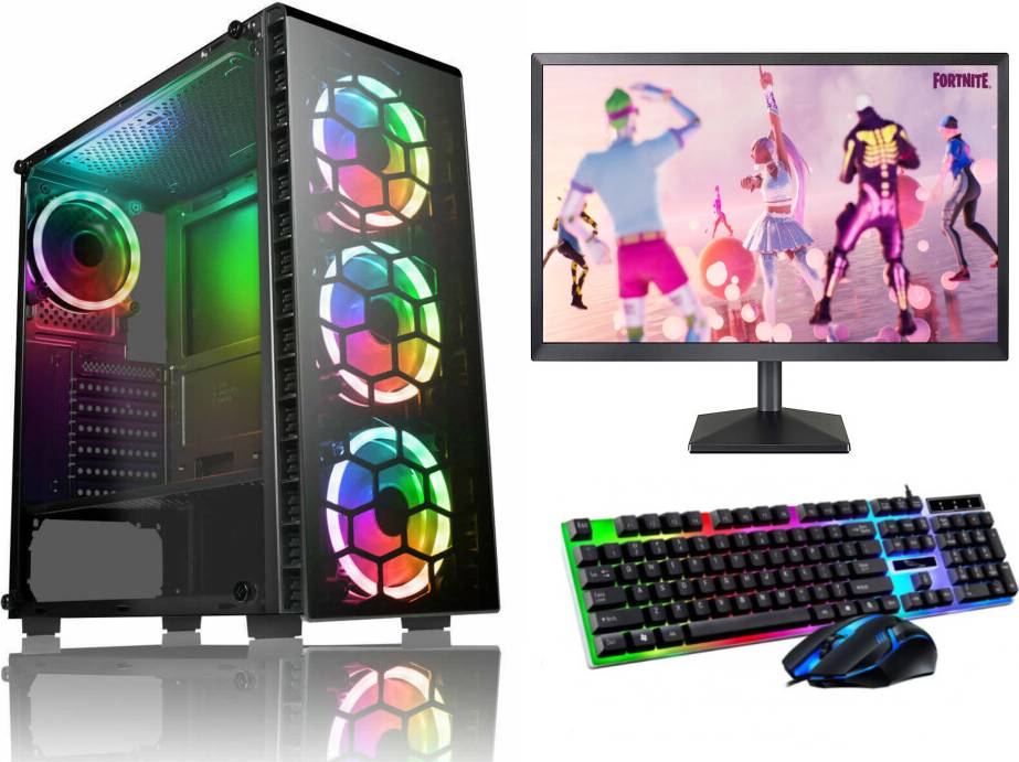 FCS Gaming PC Computer Bundle Quad Core