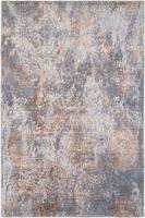 Loomed Gold Metallic Distressed Abstract Silver