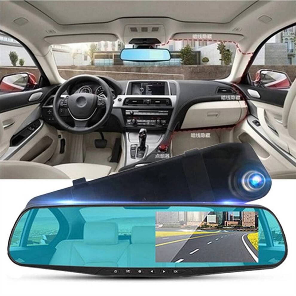 4.3 Inch Car DVR Rearview Mirror Driving Video Dash