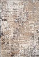 Loomed Distressed Abstract Geometric Beige