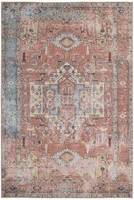 Loomed Terracotta Distressed Aztec Geometric Brown