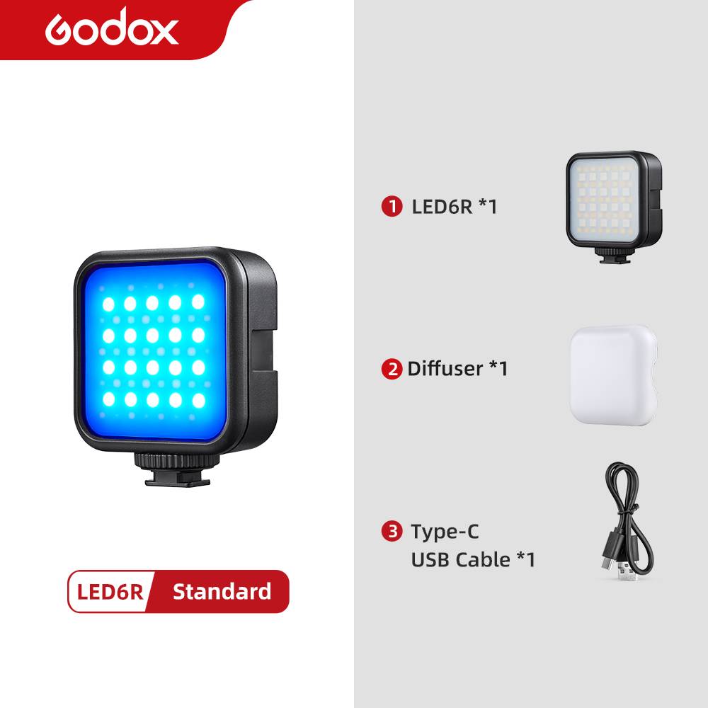 Godox studio kit Godox LED6R RGB Videoljus Kit