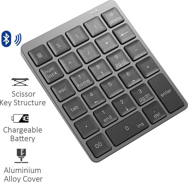 HGO Numeric Keypad Wireless Protable Keyboard Cover Ipad Windows