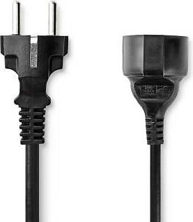 Skarvsladd 2m Nedis Strömkabel 2m Rund PVC Svart