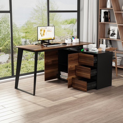 L shaped corner desk Timechee Timechee Office Computer L-Shaped Corner Writing Desk