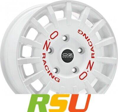 OZ Rally Racing White Red Lettering 7x17 4/108 ET40 B75