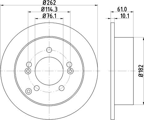 Mintex RIDEX 82B0242 Brake Disc Rear Axle Uncoated