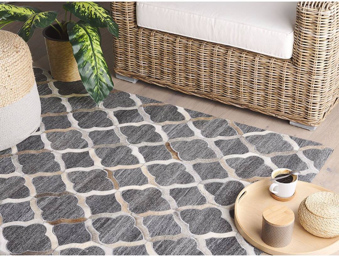 Union Rustic Delsur Rolunay Cowhide Grey