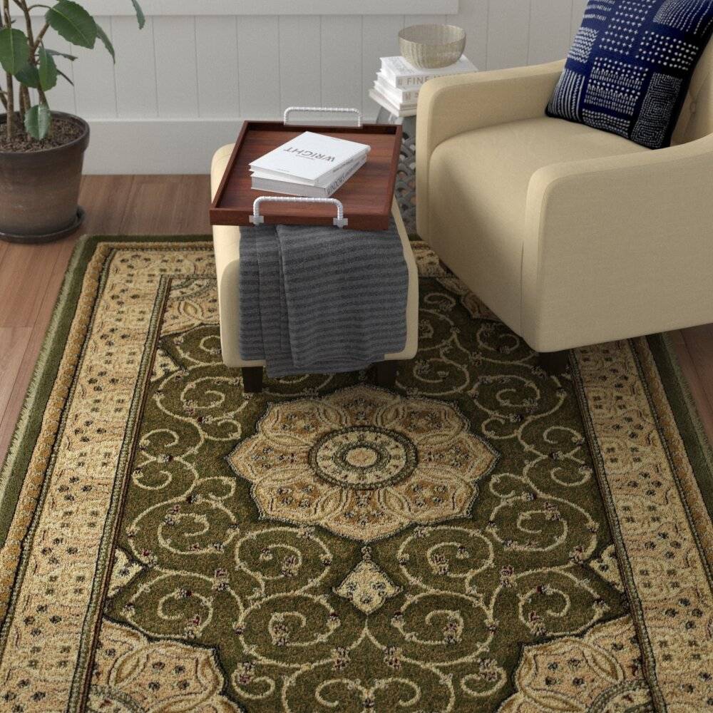 Lark Manor Francesca Green/Beige Rug