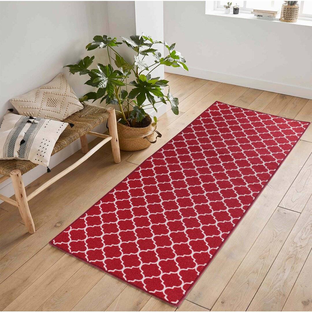 Three Posts Dawson Door Mat Red