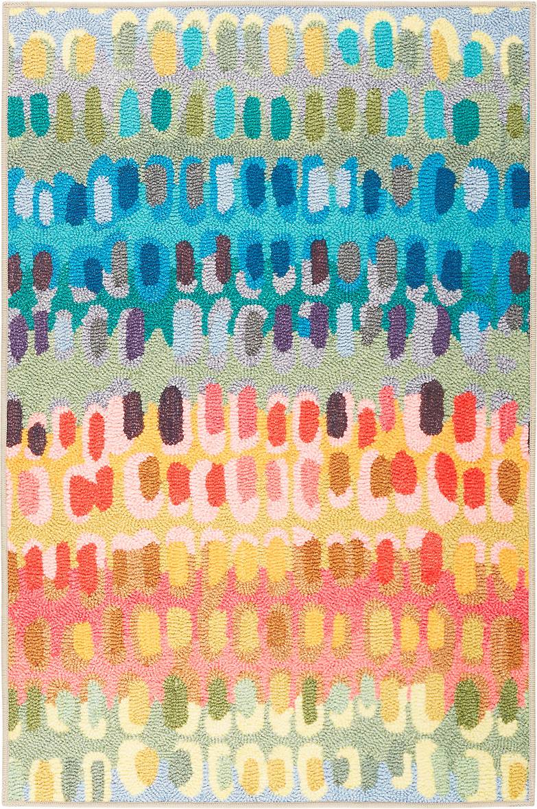 Dash and Albert Rugs Paint Chip Multi Machine Multicolor, Natural